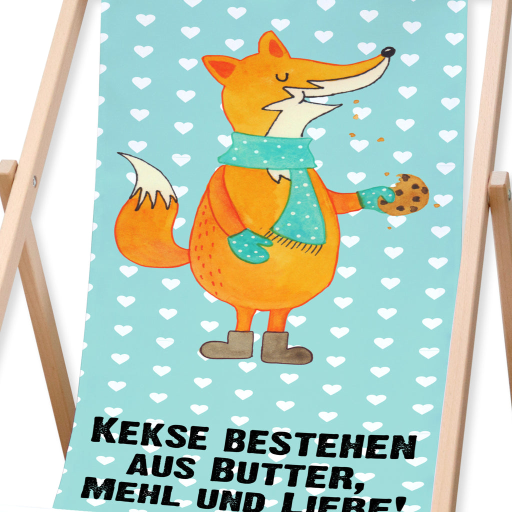 Gartenliege Fuchs Keks Sonnenliege, Strandliege, Liege, Liegestuhl, Gartenliege, Gartenstuhl, Fuchs, Füchse, Backen Spruch, Kekse, Winter, Weihnachtszeit, Plätzchen, Liebe, Küche Deko