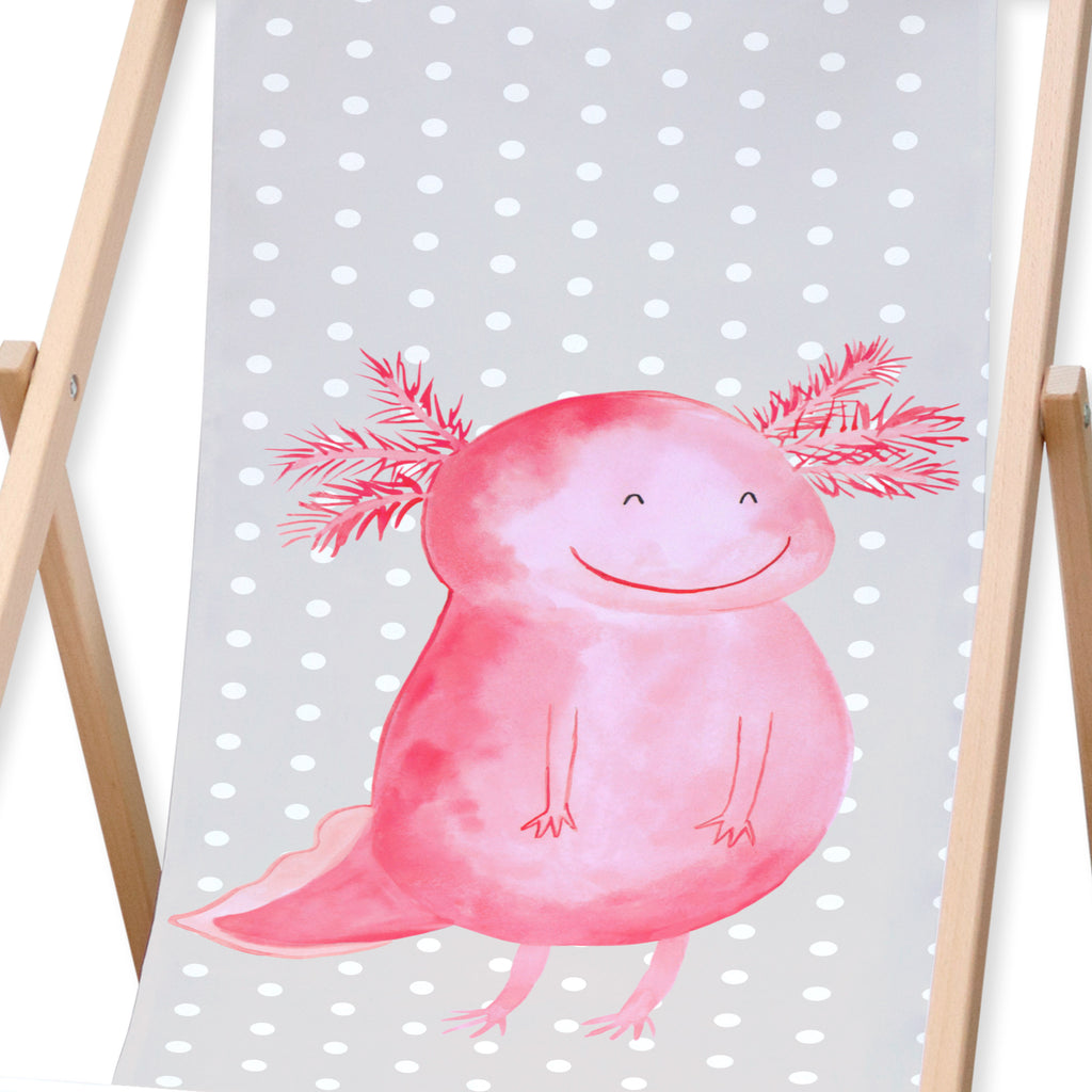 Gartenliege Axolotl glücklich Sonnenliege, Strandliege, Liege, Liegestuhl, Gartenliege, Gartenstuhl, Axolotl, Molch, Axolot, Schwanzlurch, Lurch, Lurche, Motivation, gute Laune