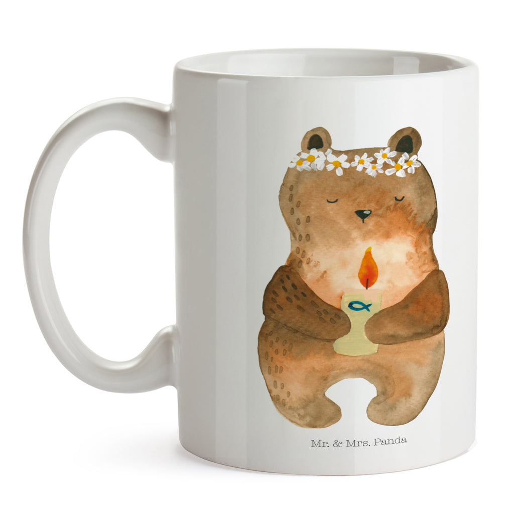 Tasse Kommunion-Bär Kommunion, Gottes Segen, Taufkerze, katholisch Becher, Kaffeetasse, Kaffeebecher, Tee, Frühstück, Büro  Bär, Teddy, Teddybär