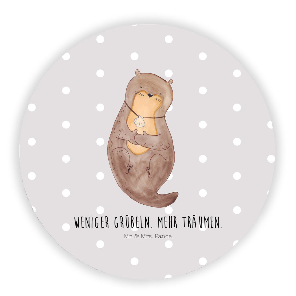 Rund Magnet Otter mit Muschelmedaillon Kühlschrankmagnet, Pinnwandmagnet, Souvenir Magnet, Motivmagnete, Dekomagnet, Whiteboard Magnet, Notiz Magnet, Kühlschrank Dekoration, Otter, Fischotter, Seeotter, Otterliebe, grübeln, träumen, Motivation, Tagträumen, Büro