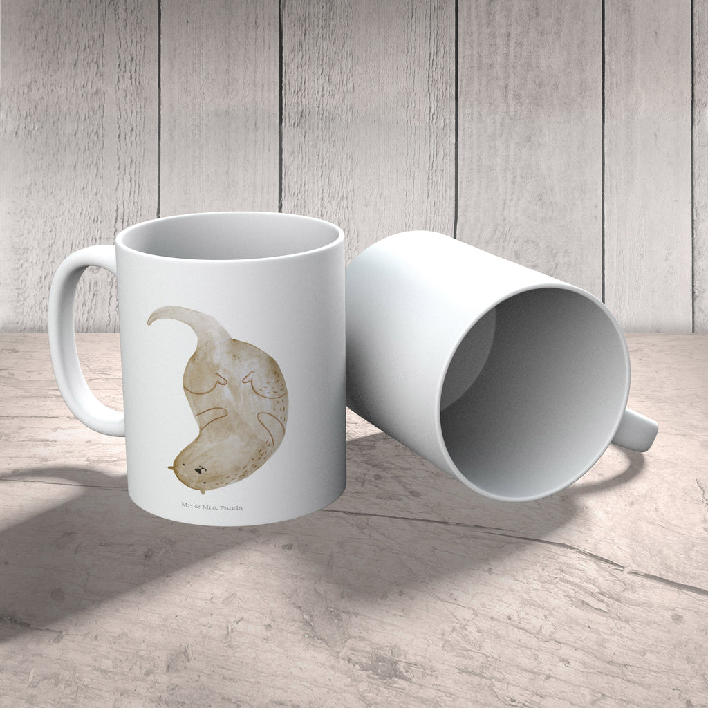 Tasse Otter kopfüber Otter Seeotter See Otter Becher, Kaffeetasse, Kaffeebecher, Tee, Frühstück, Büro  Otter,  Fischotter,  Seeotter