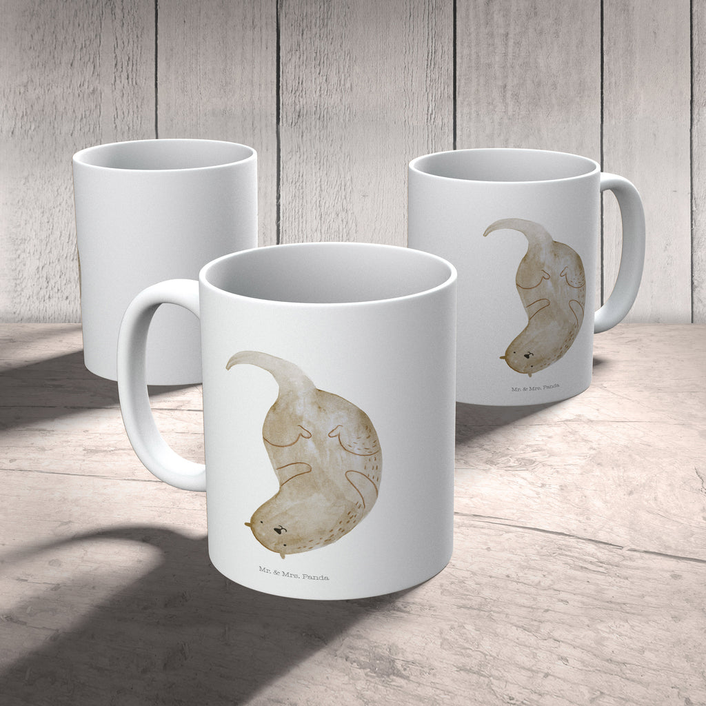 Tasse Otter kopfüber Otter Seeotter See Otter Becher, Kaffeetasse, Kaffeebecher, Tee, Frühstück, Büro  Otter,  Fischotter,  Seeotter