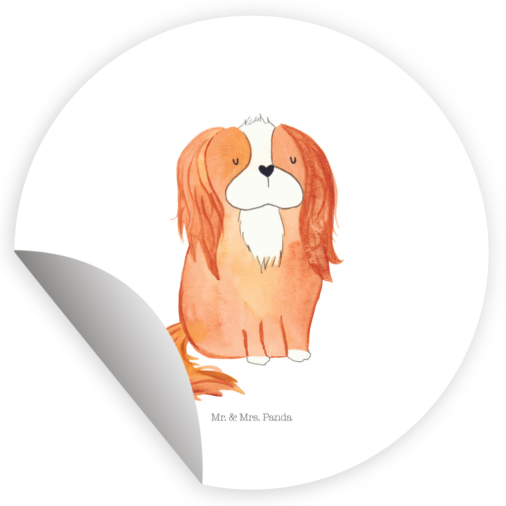 80mm Rund Aufkleber Cavalier King Charles Spaniel