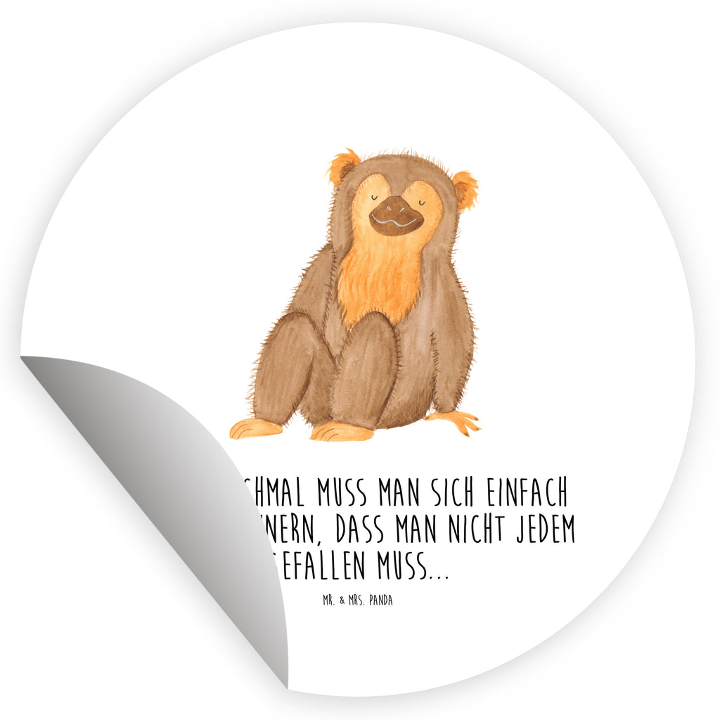 80mm Rund Aufkleber Affe