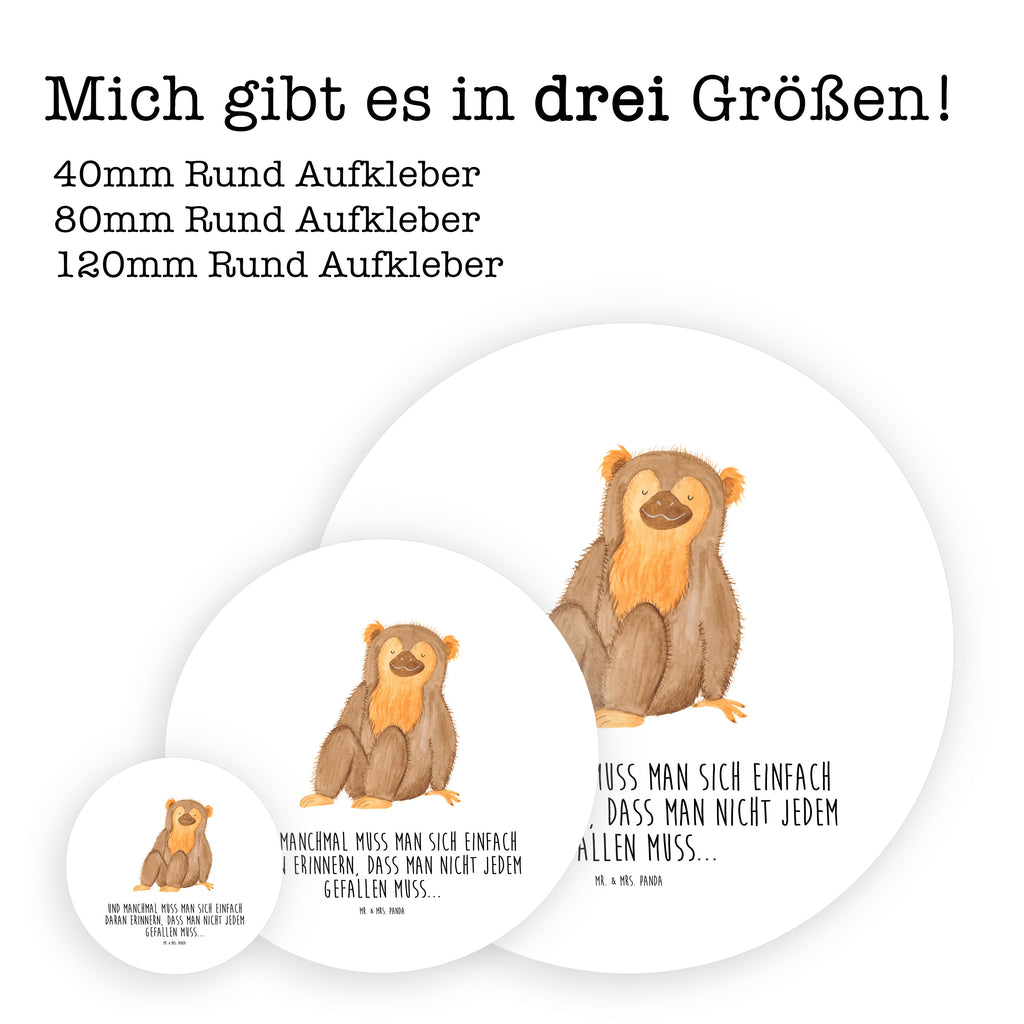 80mm Rund Aufkleber Affe