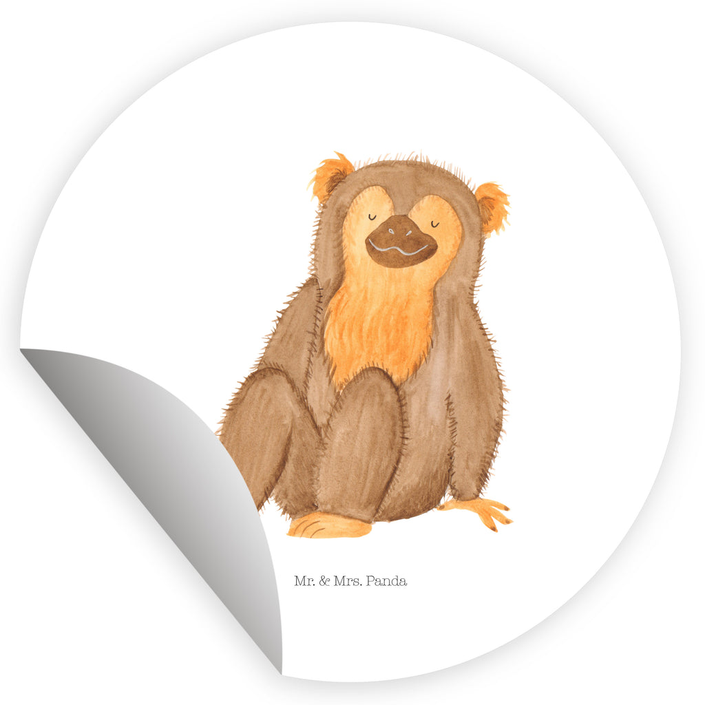 80mm Rund Aufkleber Affe