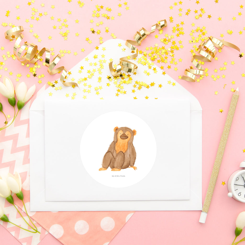 80mm Rund Aufkleber Affe