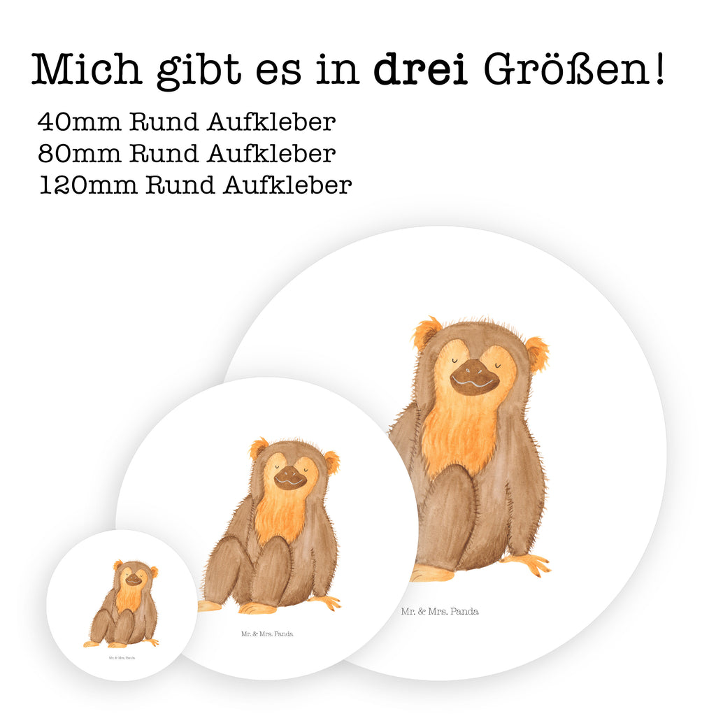 80mm Rund Aufkleber Affe