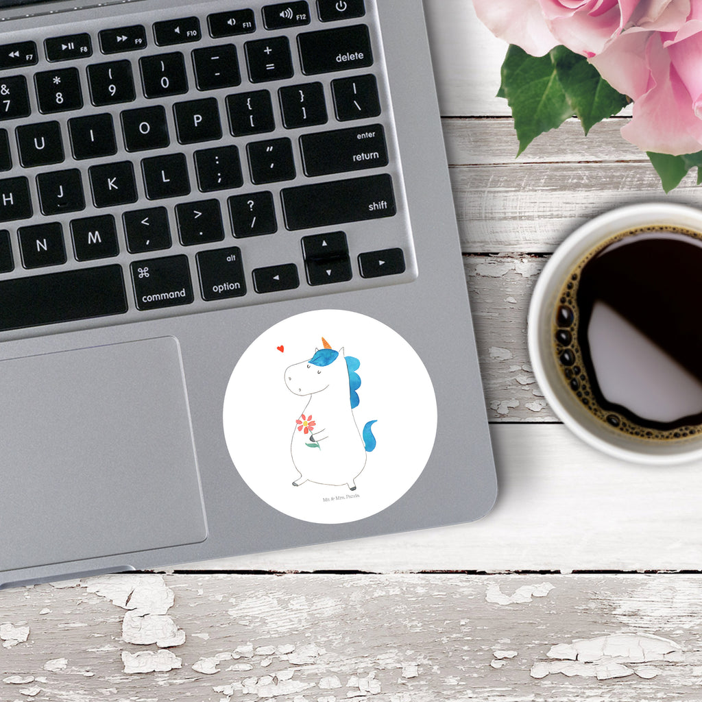 80mm Rund Aufkleber Einhorn Spaziergang Sticker, Aufkleber, Etikett, Einhorn, Einhörner, Einhorn Deko, Pegasus, Unicorn, Glitzer, Blumen, Spaziergang, Motivation, Gute Laune, Freude, Freundin, Mutter, Schwester