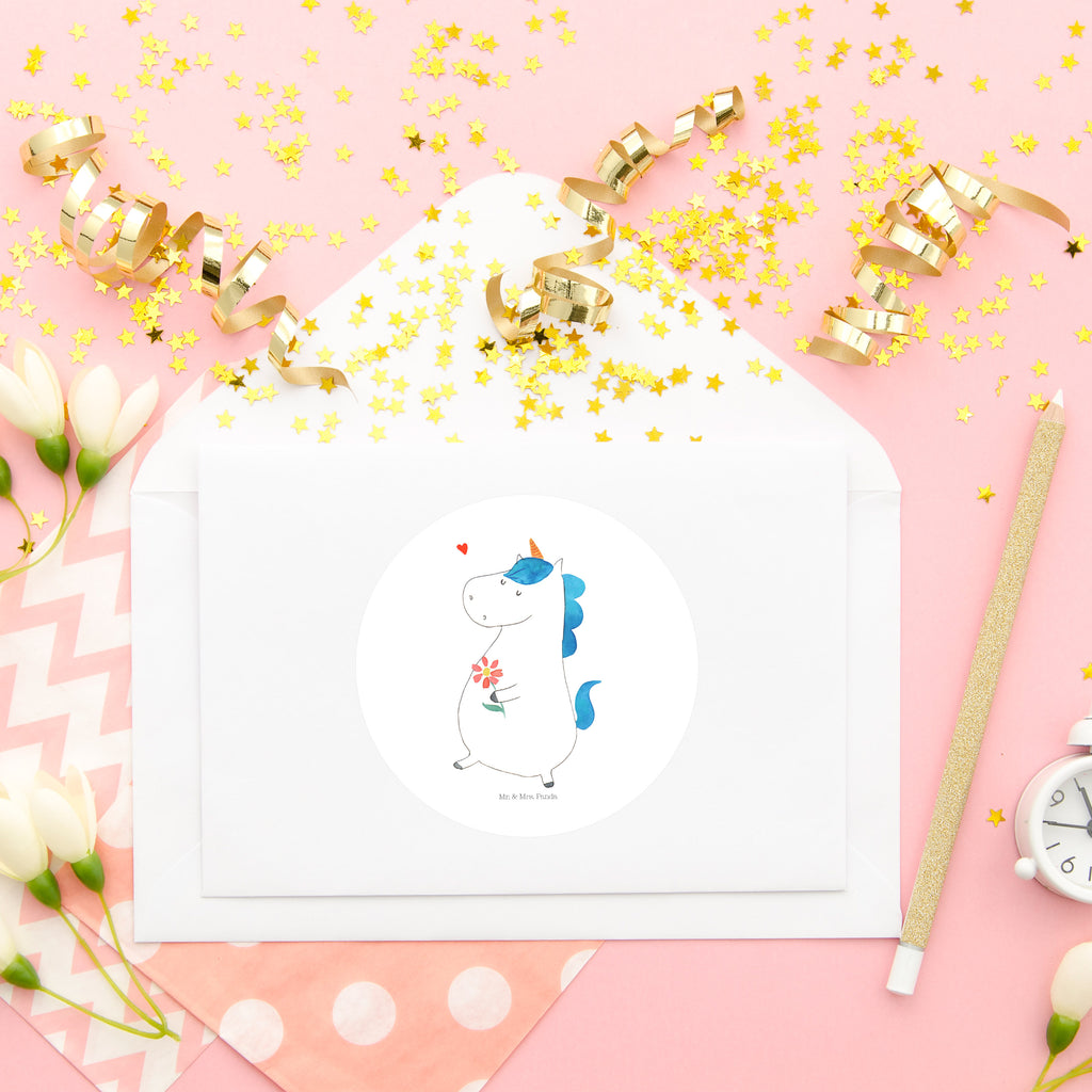 80mm Rund Aufkleber Einhorn Spaziergang Sticker, Aufkleber, Etikett, Einhorn, Einhörner, Einhorn Deko, Pegasus, Unicorn, Glitzer, Blumen, Spaziergang, Motivation, Gute Laune, Freude, Freundin, Mutter, Schwester