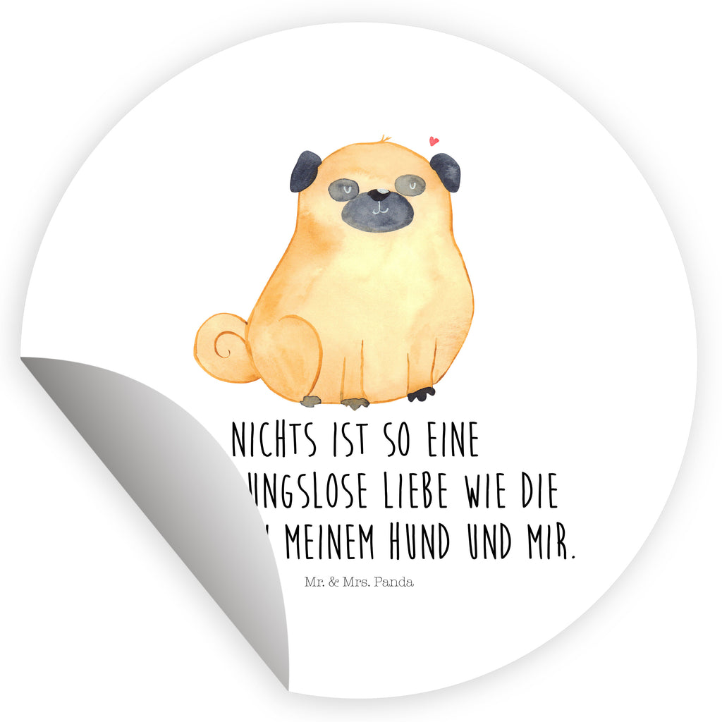 80mm Rund Aufkleber Mops Sticker, Aufkleber, Etikett, Hund, Hundemotiv, Haustier, Hunderasse, Tierliebhaber, Hundebesitzer, Sprüche, Mops, Liebe, Hundeliebe