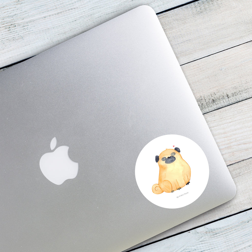 80mm Rund Aufkleber Mops Sticker, Aufkleber, Etikett, Hund, Hundemotiv, Haustier, Hunderasse, Tierliebhaber, Hundebesitzer, Sprüche, Mops, Liebe, Hundeliebe