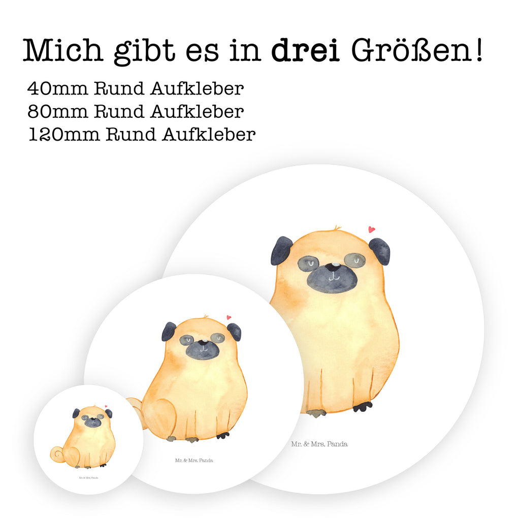 80mm Rund Aufkleber Mops Sticker, Aufkleber, Etikett, Hund, Hundemotiv, Haustier, Hunderasse, Tierliebhaber, Hundebesitzer, Sprüche, Mops, Liebe, Hundeliebe