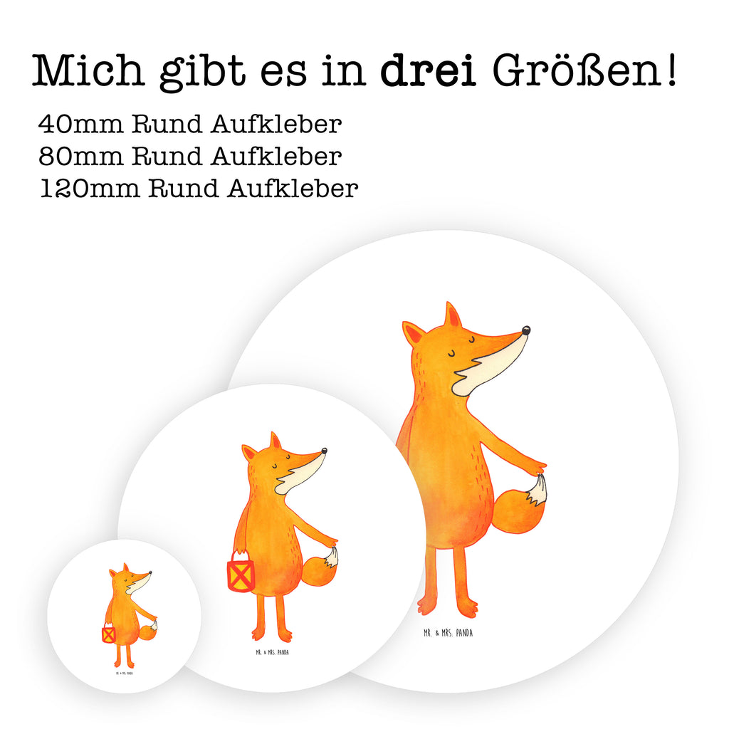 80mm Rund Aufkleber Fuchs Laterne Sticker, Aufkleber, Etikett, Fuchs, Füchse, Spruch trösten, Liebeskummer Spruch, Laterne, Sankt Martin, Laternenumzug, Aufmuntern, Cäsar Otto Hugo Flaischlen