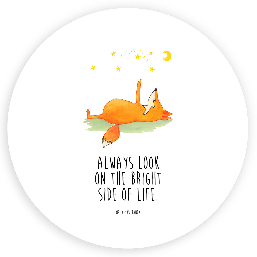 80mm Rund Aufkleber Fuchs Sterne Sticker, Aufkleber, Etikett, Fuchs, Füchse, tröstende Worte, Spruch positiv, Spruch schön, Romantik, Always Look on the Bright Side of Life