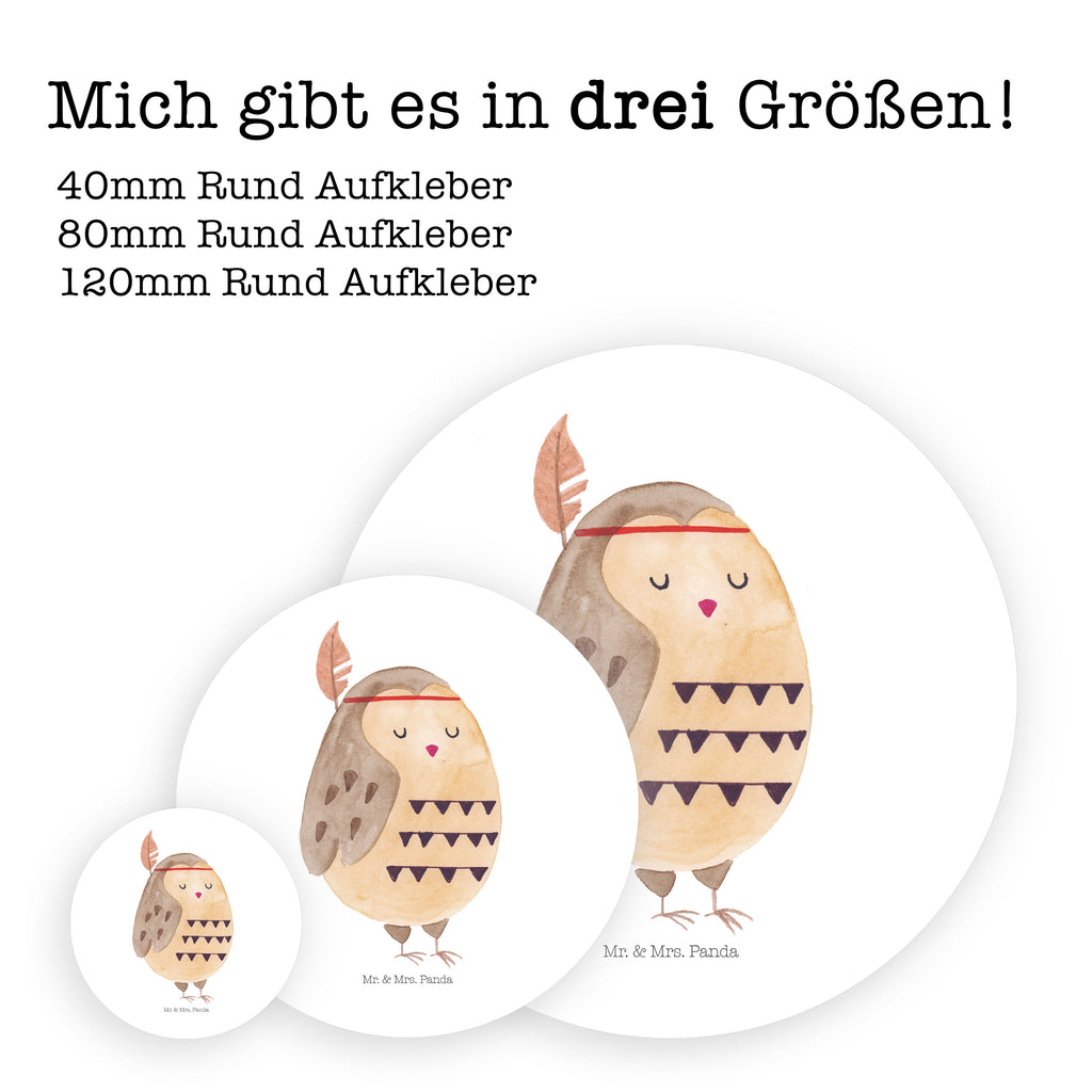 40mm Rund Aufkleber Eule Federschmuck Sticker, Aufkleber, Etikett, Eule, Eule Deko, Owl, Das Leben ist ein Abenteuer, Reisespruch, Federschmuck, Dekoration