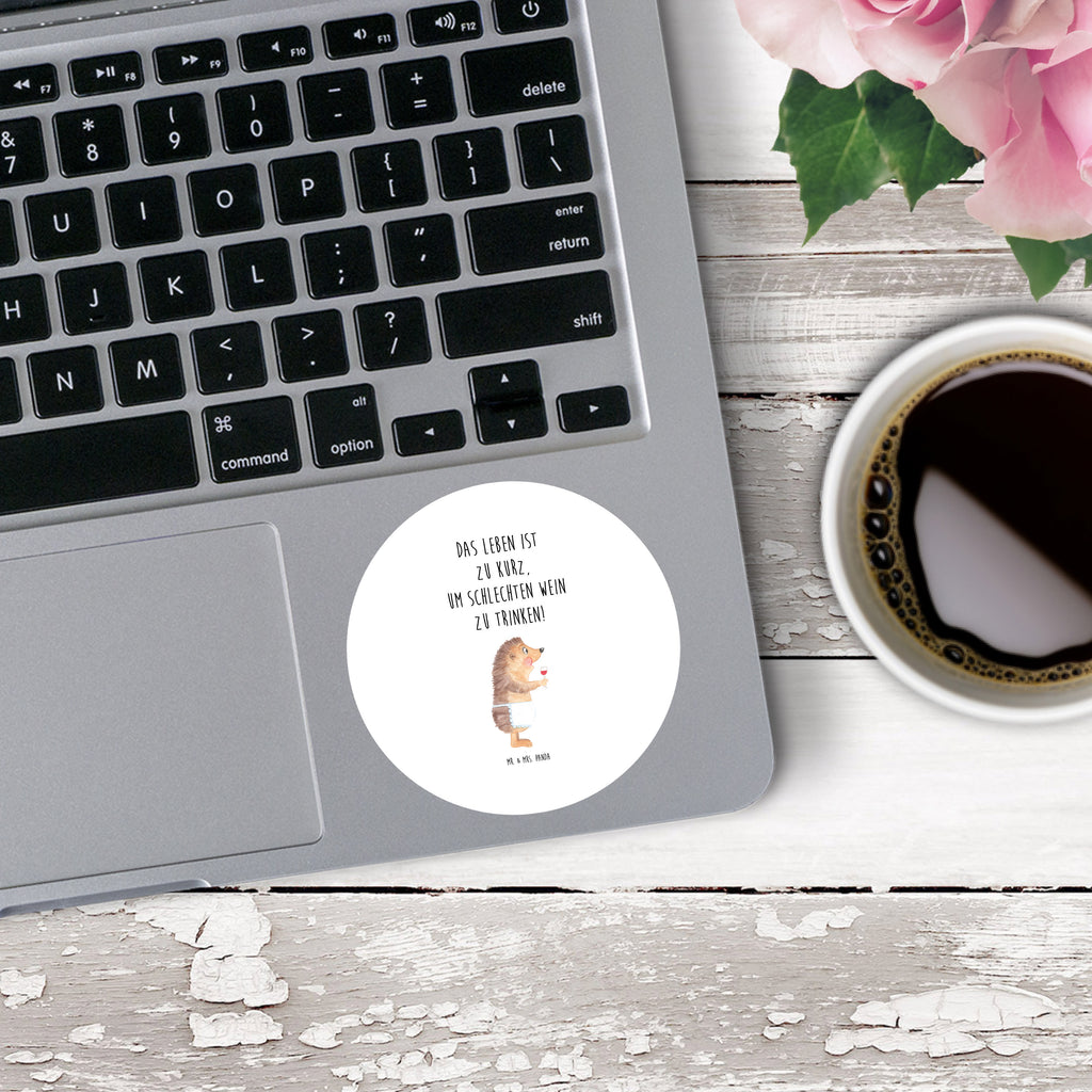 80mm Rund Aufkleber Igel mit Wein Sticker, Aufkleber, Etikett, Tiermotive, Gute Laune, lustige Sprüche, Tiere, Wein Spruch, Igel, Geschenk Weintrinker, Geschenk Weinliebhaber, Wein Deko, Weinglas, Rotwein, Weißwein, Wein trinken