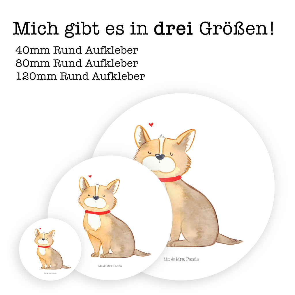 80mm Rund Aufkleber Hundeglück Sticker, Aufkleber, Etikett, Hund, Hundemotiv, Haustier, Hunderasse, Tierliebhaber, Hundebesitzer, Sprüche, Corgie, Hundeliebe, Spruch, Hundemama, Liebe