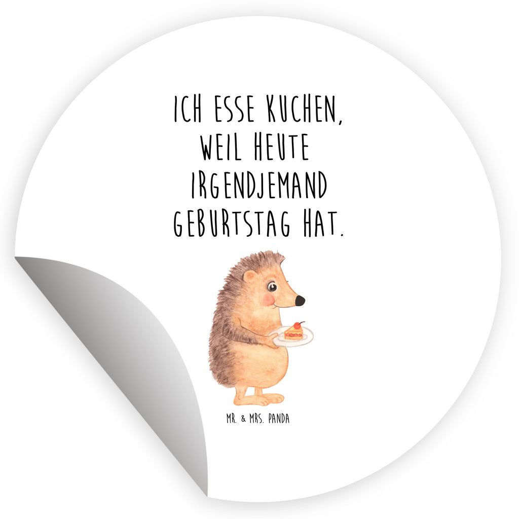 120mm Rund Aufkleber Igel mit Kuchenstück Sticker, Aufkleber, Etikett, Tiermotive, Gute Laune, lustige Sprüche, Tiere, Igel, Essen Spruch, Kuchen, Backen Geschenk, Kuchen backen, Einladung Party, Geburtstagskuchen, Torte