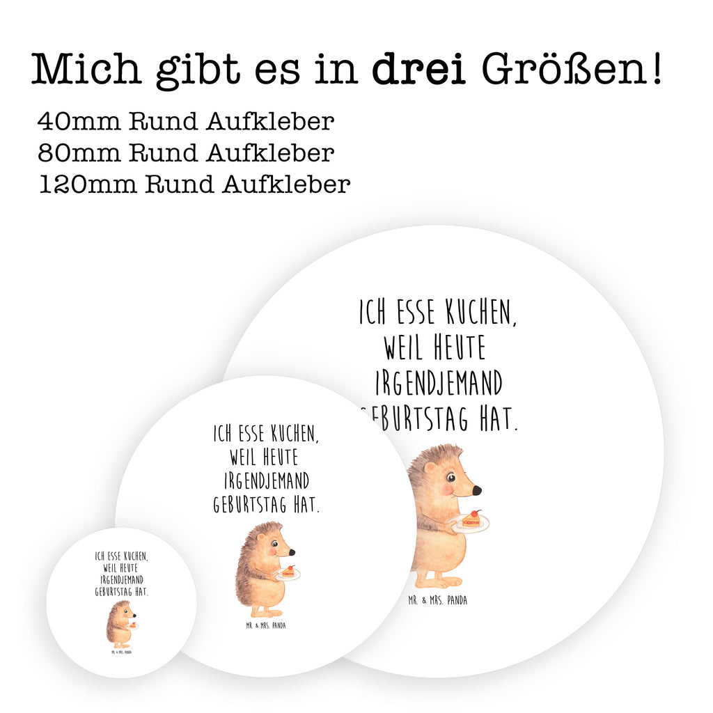 120mm Rund Aufkleber Igel mit Kuchenstück Sticker, Aufkleber, Etikett, Tiermotive, Gute Laune, lustige Sprüche, Tiere, Igel, Essen Spruch, Kuchen, Backen Geschenk, Kuchen backen, Einladung Party, Geburtstagskuchen, Torte