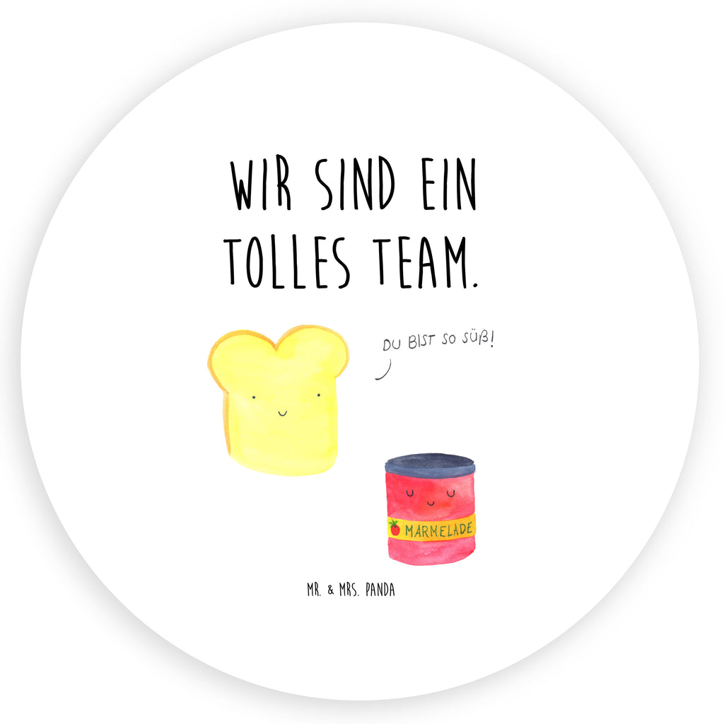 80mm Rund Aufkleber Toast & Marmelade Sticker, Aufkleber, Etikett, Tiermotive, Gute Laune, lustige Sprüche, Tiere, Toast, Marmelade, Dreamteam, süße Postkarte, süß, Küche Deko, Küche Spruch, Frühstück Einladung, Brot, Toastbrot