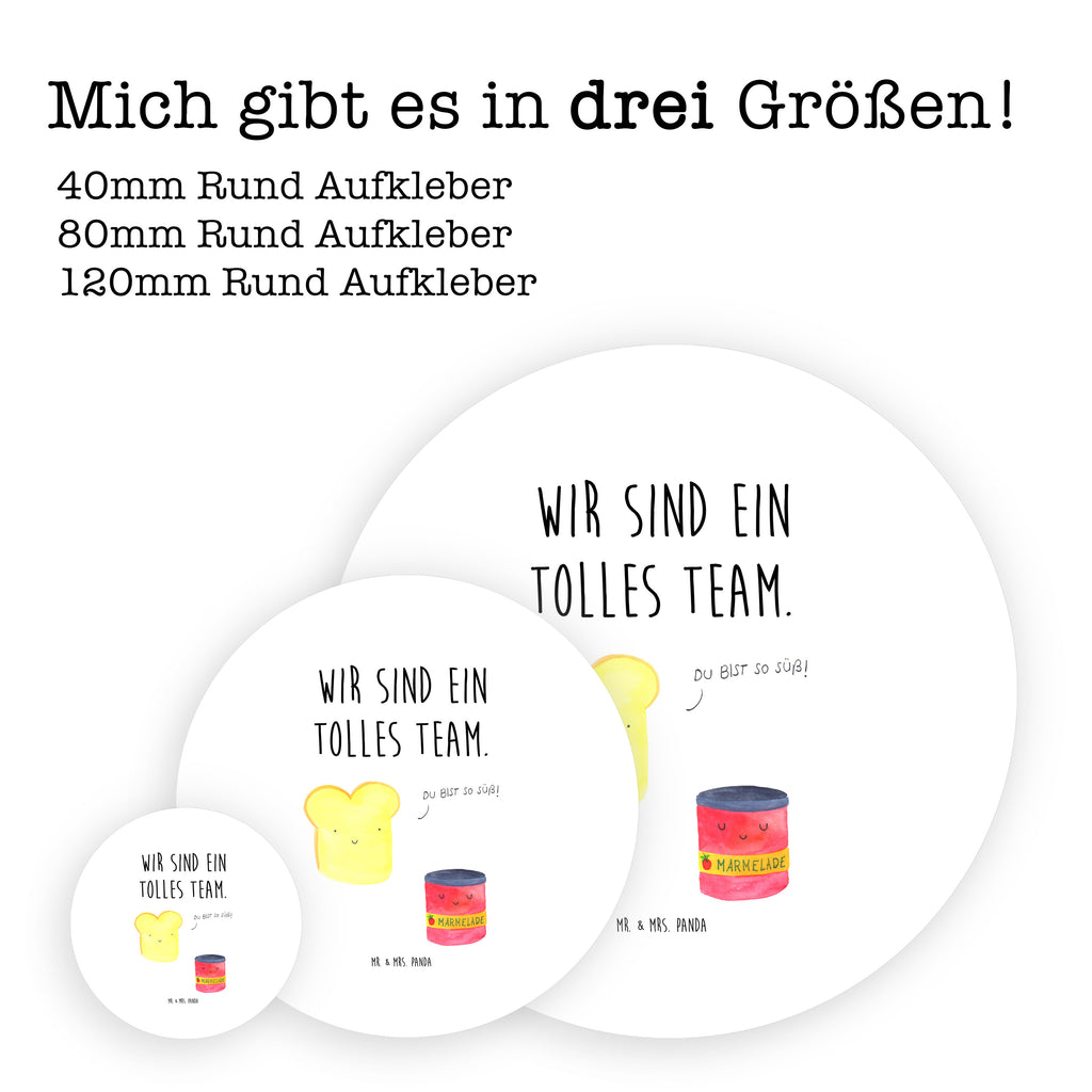 80mm Rund Aufkleber Toast & Marmelade Sticker, Aufkleber, Etikett, Tiermotive, Gute Laune, lustige Sprüche, Tiere, Toast, Marmelade, Dreamteam, süße Postkarte, süß, Küche Deko, Küche Spruch, Frühstück Einladung, Brot, Toastbrot