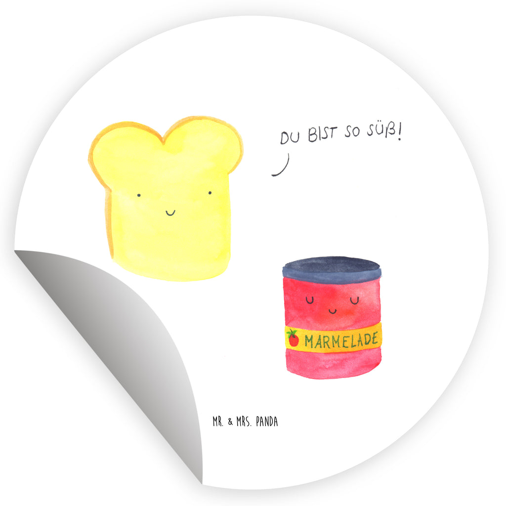 80mm Rund Aufkleber Toast & Marmelade Sticker, Aufkleber, Etikett, Tiermotive, Gute Laune, lustige Sprüche, Tiere, Toast, Marmelade, Dreamteam, süße Postkarte, süß, Küche Deko, Küche Spruch, Frühstück Einladung, Brot, Toastbrot