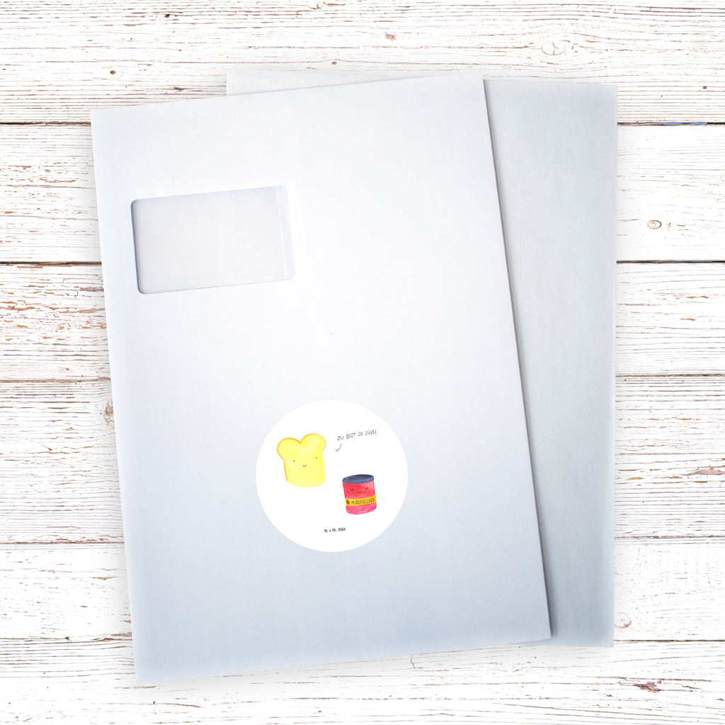 80mm Rund Aufkleber Toast & Marmelade Sticker, Aufkleber, Etikett, Tiermotive, Gute Laune, lustige Sprüche, Tiere, Toast, Marmelade, Dreamteam, süße Postkarte, süß, Küche Deko, Küche Spruch, Frühstück Einladung, Brot, Toastbrot