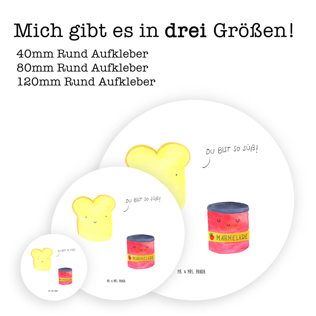 80mm Rund Aufkleber Toast & Marmelade Sticker, Aufkleber, Etikett, Tiermotive, Gute Laune, lustige Sprüche, Tiere, Toast, Marmelade, Dreamteam, süße Postkarte, süß, Küche Deko, Küche Spruch, Frühstück Einladung, Brot, Toastbrot