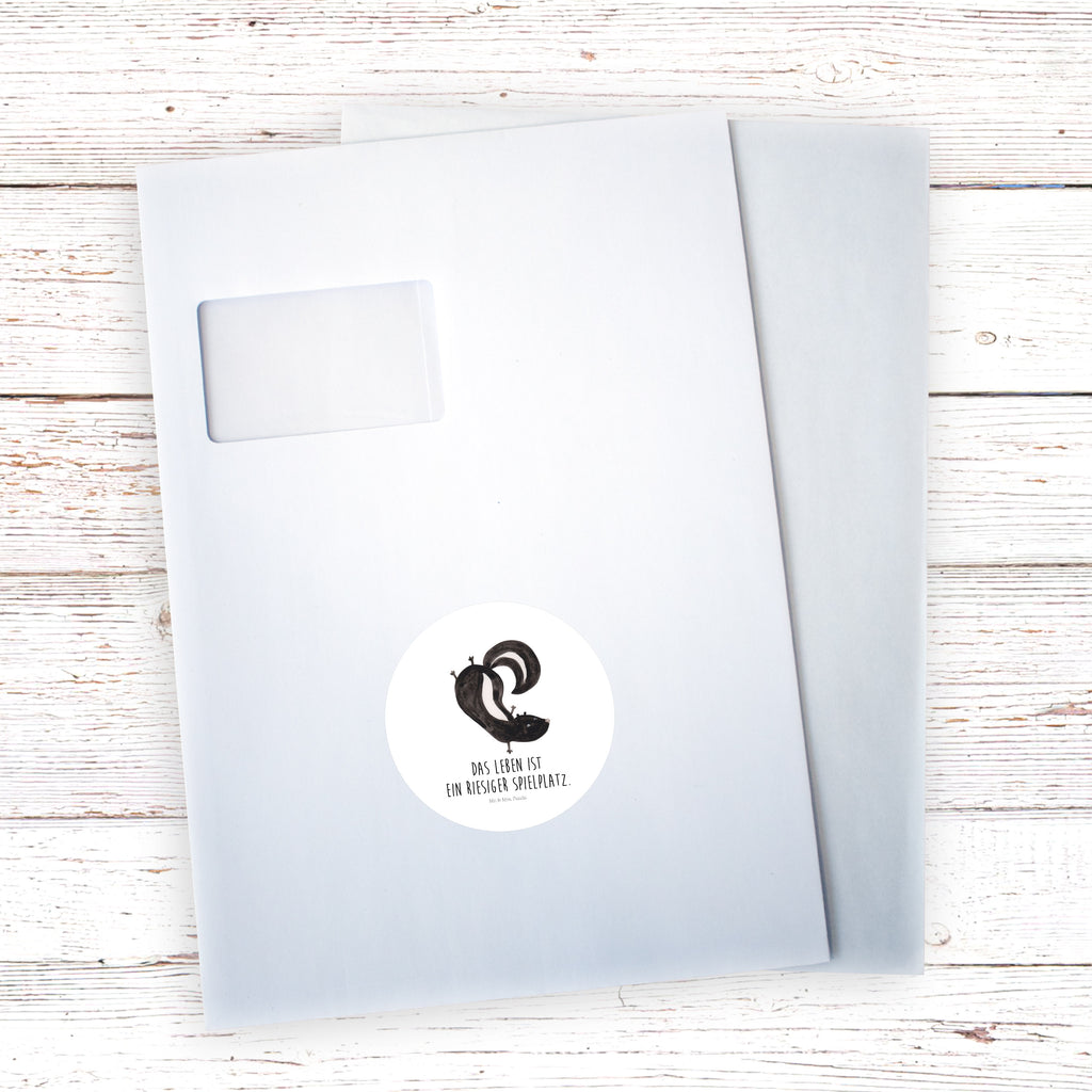 80mm Rund Aufkleber Stinktier Handstand