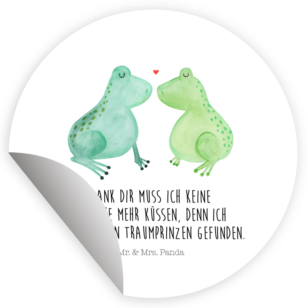 80mm Rund Aufkleber Frosch Liebe