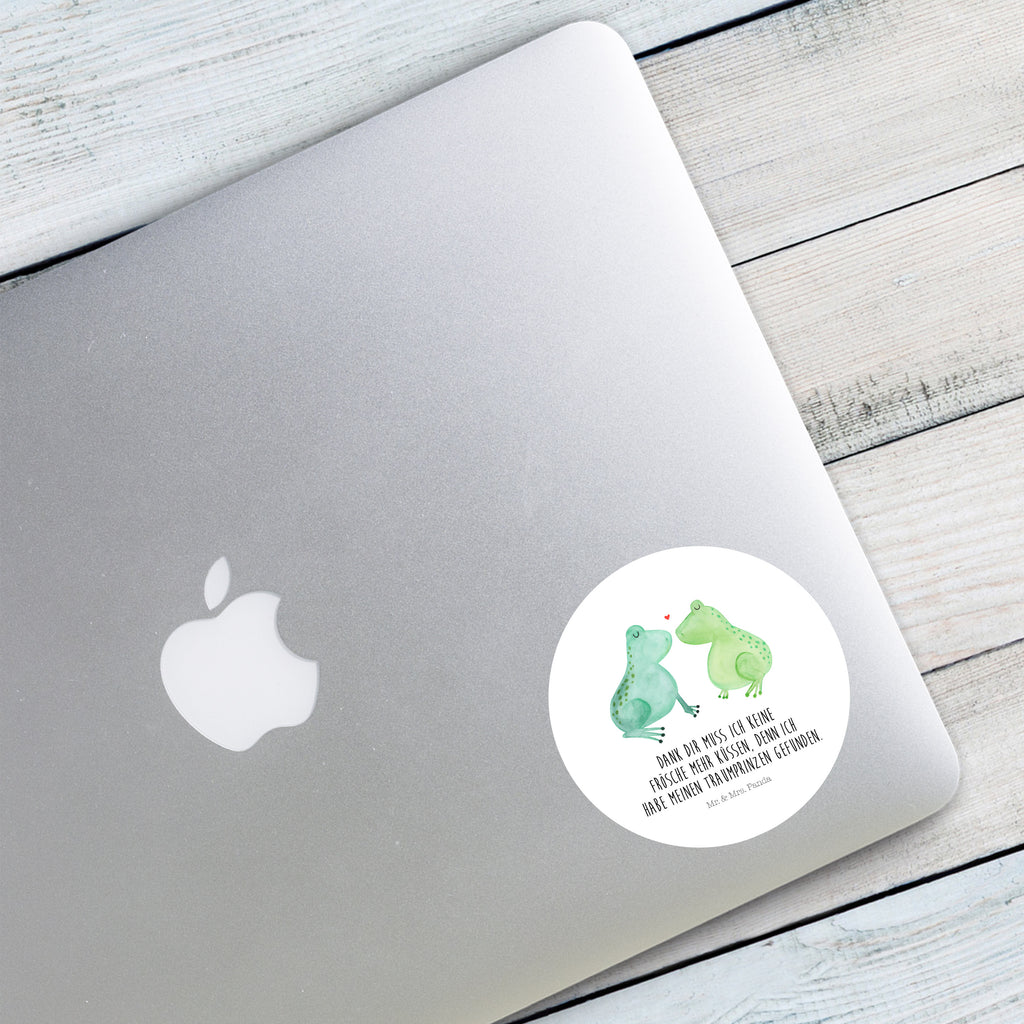 80mm Rund Aufkleber Frosch Liebe