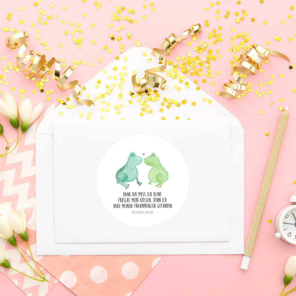 80mm Rund Aufkleber Frosch Liebe