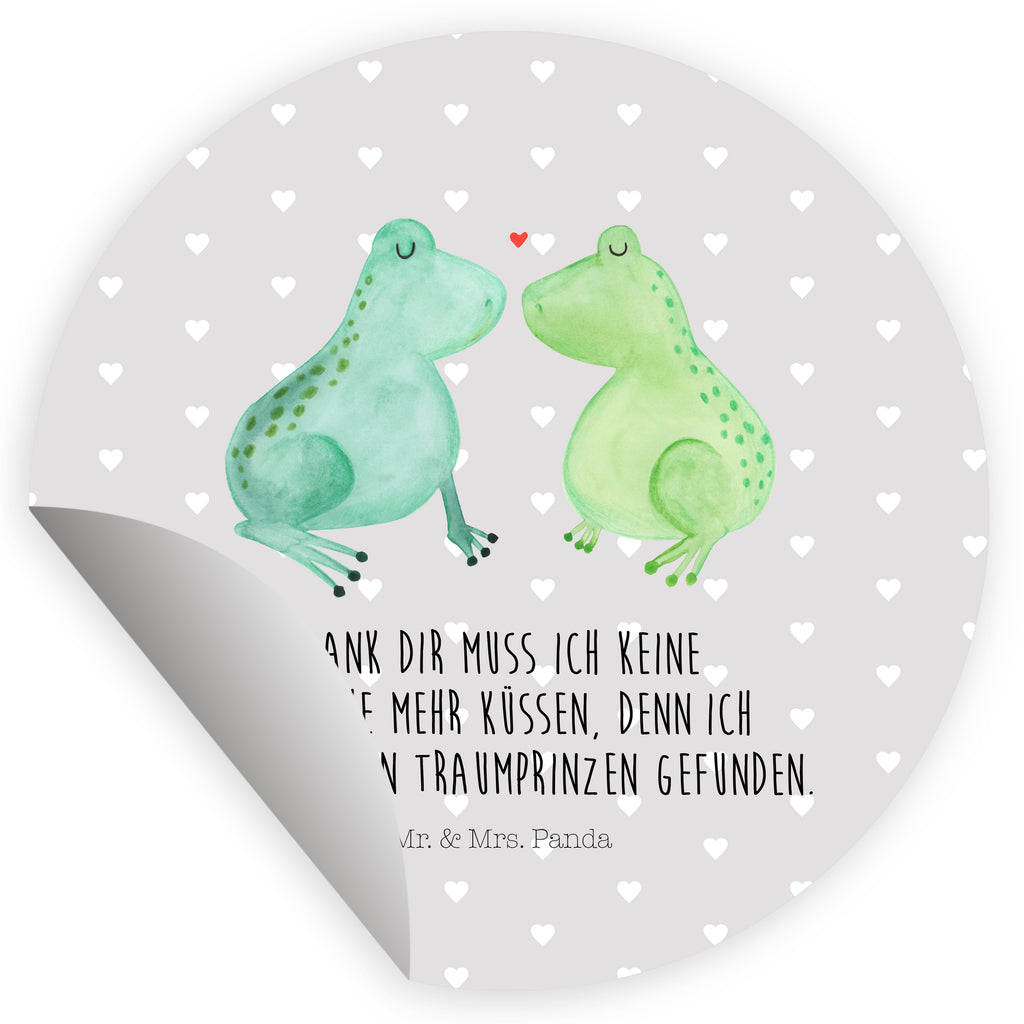 80mm Rund Aufkleber Frosch Liebe