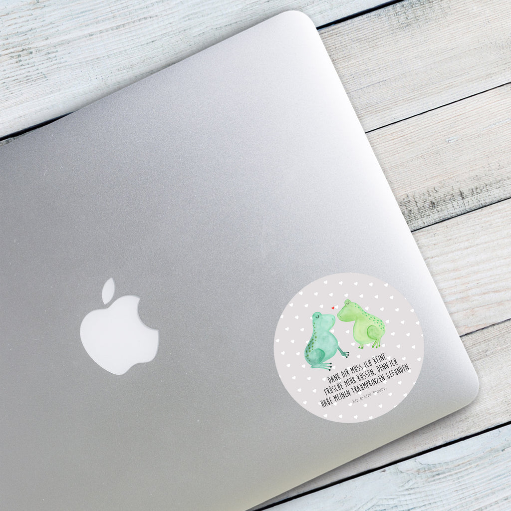 80mm Rund Aufkleber Frosch Liebe