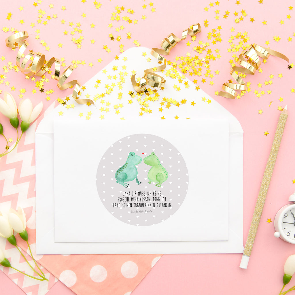 80mm Rund Aufkleber Frosch Liebe