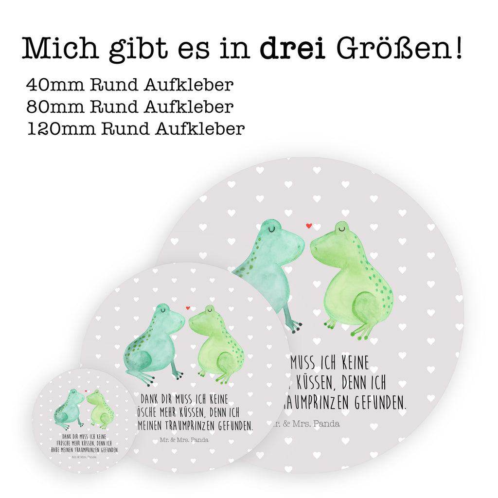 80mm Rund Aufkleber Frosch Liebe