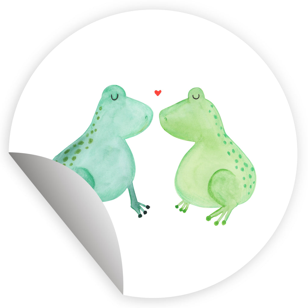 80mm Rund Aufkleber Frosch Liebe