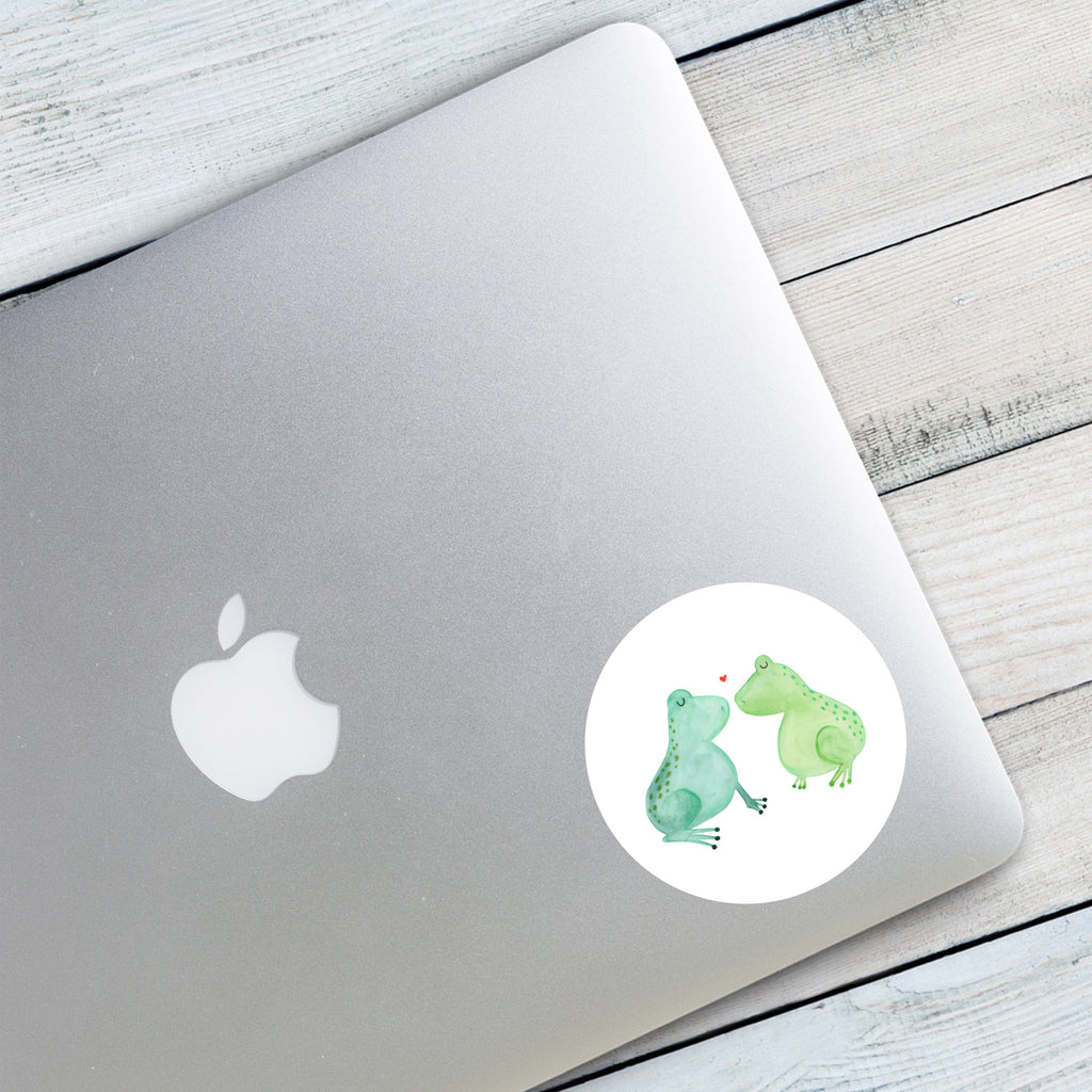 80mm Rund Aufkleber Frosch Liebe