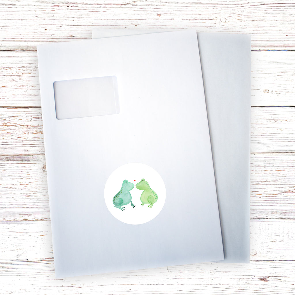 80mm Rund Aufkleber Frosch Liebe