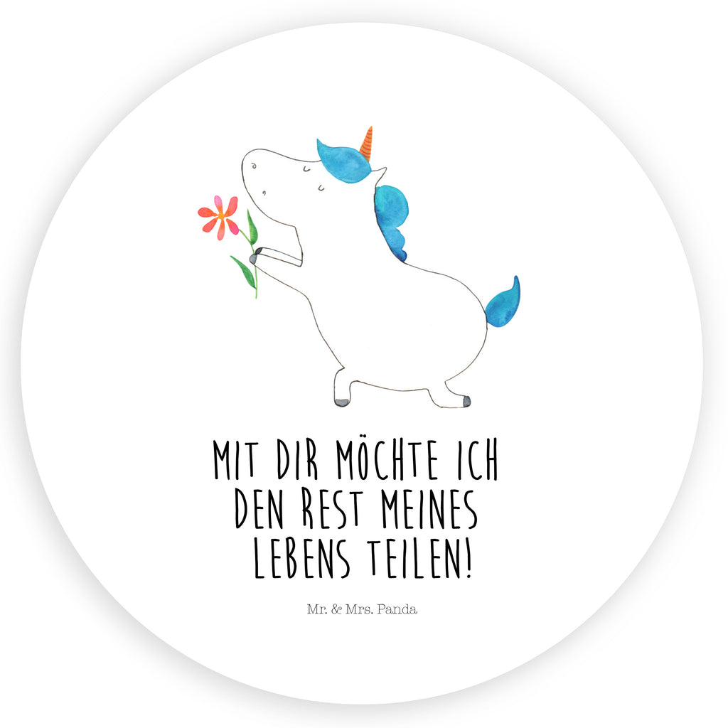80mm Rund Aufkleber Einhorn Blume Sticker, Aufkleber, Etikett, Einhorn, Einhörner, Einhorn Deko, Pegasus, Unicorn, Liebe, Liebesbeweis, Antrag, Heiratsantrag, Verlobung, Ehepaar, Pärchen, Partner, Freund, Freundin, Ehe, heiraten