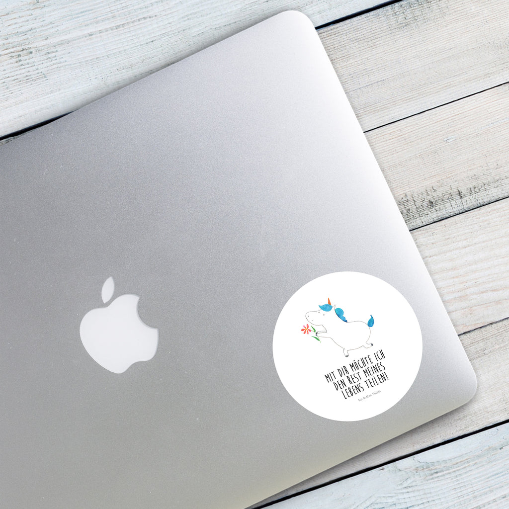 80mm Rund Aufkleber Einhorn Blume Sticker, Aufkleber, Etikett, Einhorn, Einhörner, Einhorn Deko, Pegasus, Unicorn, Liebe, Liebesbeweis, Antrag, Heiratsantrag, Verlobung, Ehepaar, Pärchen, Partner, Freund, Freundin, Ehe, heiraten