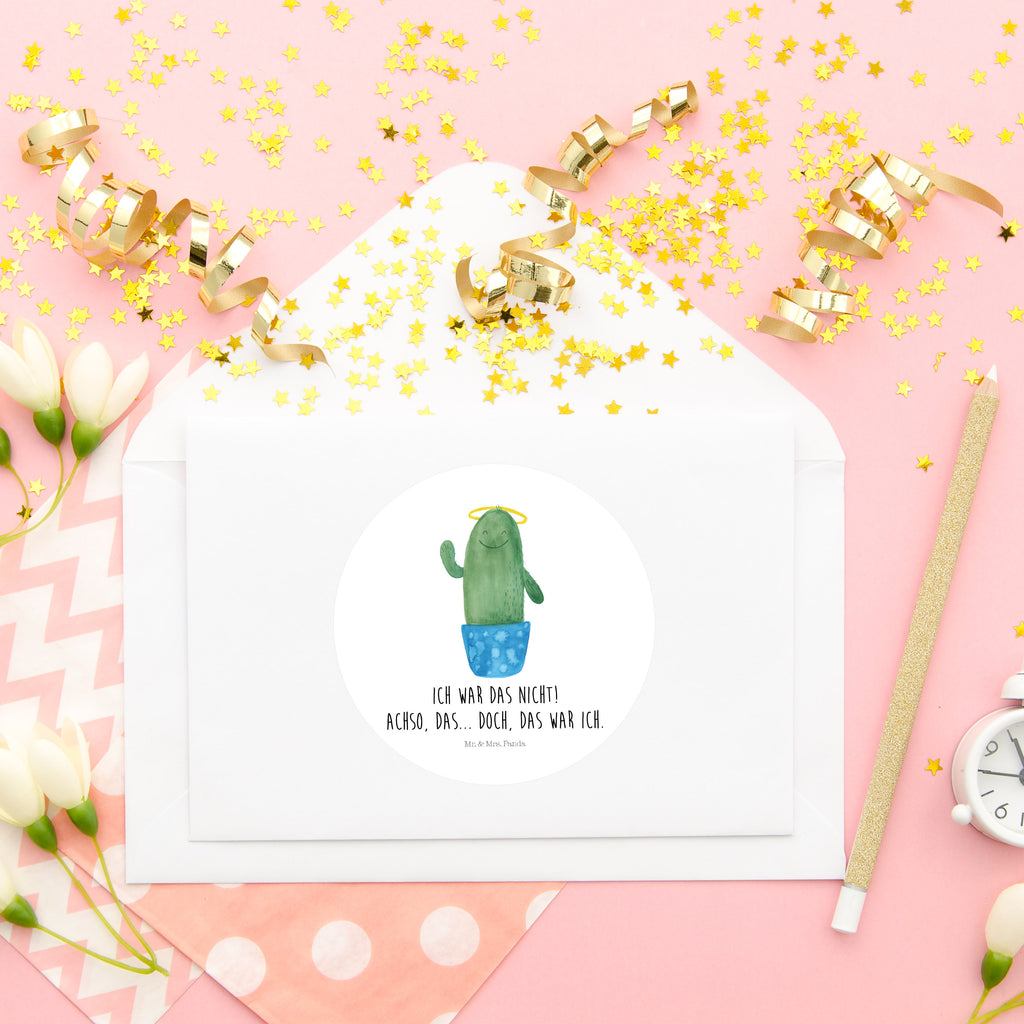 80mm Rund Aufkleber Kaktus Heilig