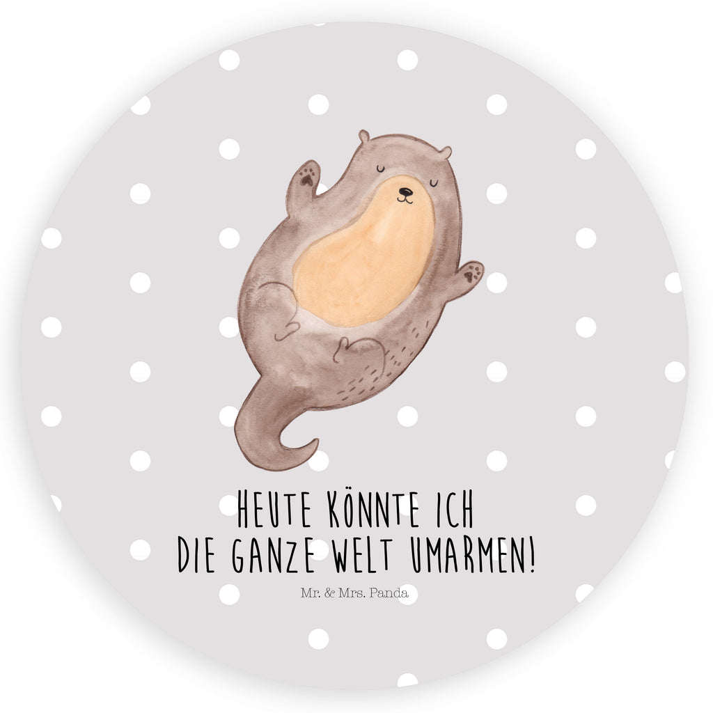 80mm Rund Aufkleber Otter Umarmen Sticker, Aufkleber, Etikett, Otter, Fischotter, Seeotter, Otter Seeotter See Otter