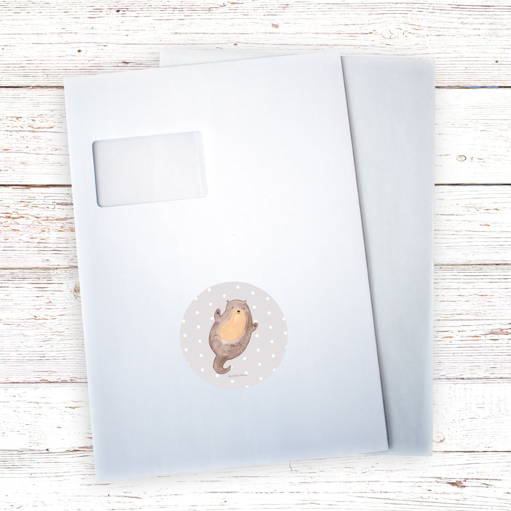 80mm Rund Aufkleber Otter Umarmen Sticker, Aufkleber, Etikett, Otter, Fischotter, Seeotter, Otter Seeotter See Otter