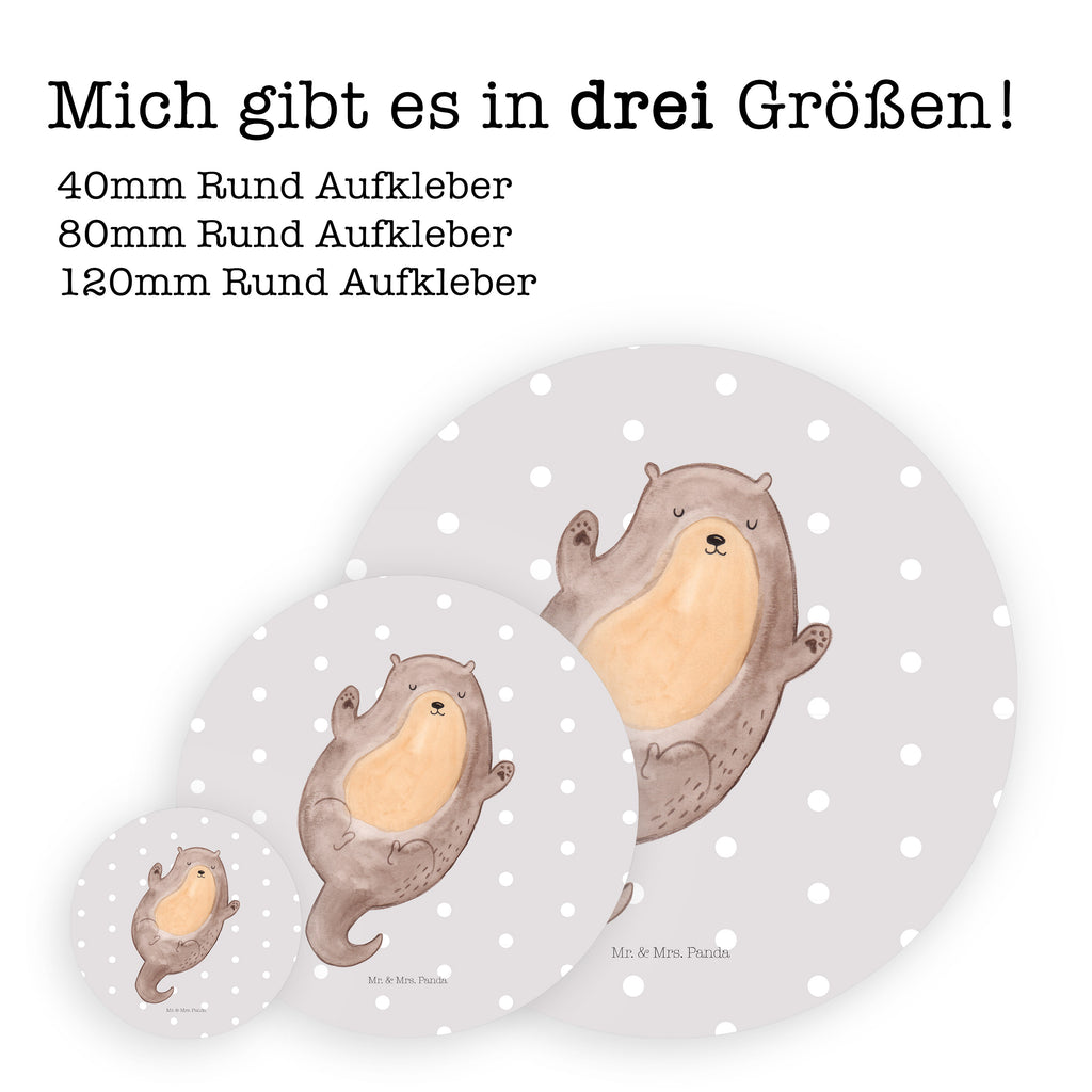 80mm Rund Aufkleber Otter Umarmen Sticker, Aufkleber, Etikett, Otter, Fischotter, Seeotter, Otter Seeotter See Otter