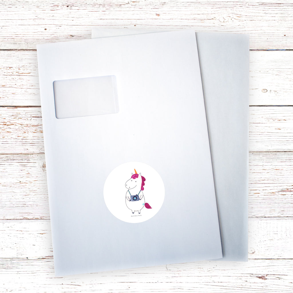 80mm Rund Aufkleber Einhorn Fotograf Sticker, Aufkleber, Etikett, Einhorn, Einhörner, Einhorn Deko, Pegasus, Unicorn, Fotograf, Fotografie, Kamera, Reisen, Weltreise, Weltenbummler, Urlaub, Tourist, Kurztrip, Reise, Städtereise