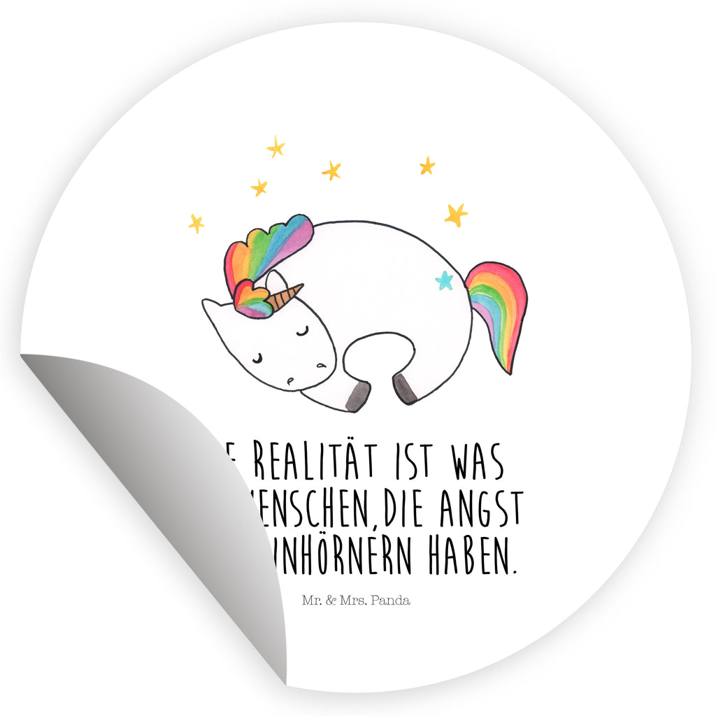 80mm Rund Aufkleber Einhorn Nacht Sticker, Aufkleber, Etikett, Einhorn, Einhörner, Einhorn Deko, Pegasus, Unicorn, Träume, Traum, unicorn, Realität, Menschen, Geschenk, Ruhe, Freundin