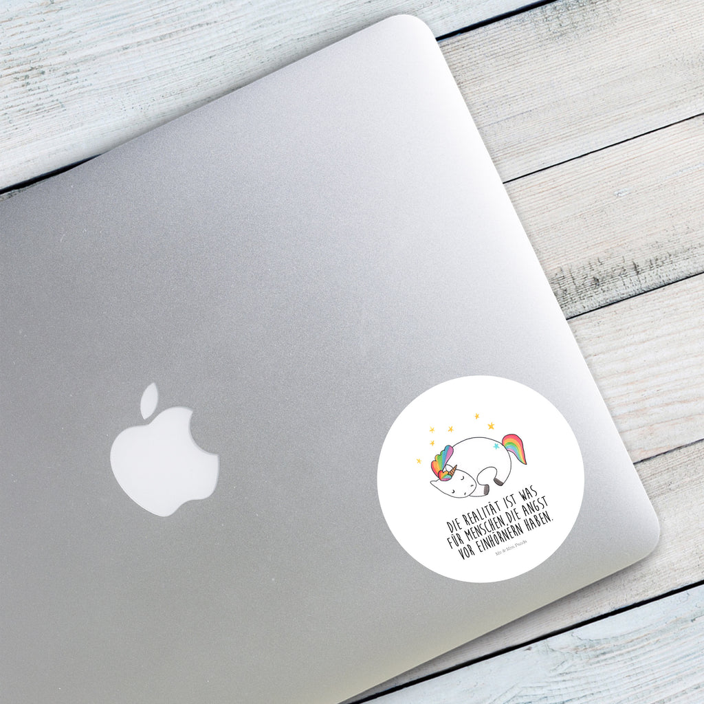 80mm Rund Aufkleber Einhorn Nacht Sticker, Aufkleber, Etikett, Einhorn, Einhörner, Einhorn Deko, Pegasus, Unicorn, Träume, Traum, unicorn, Realität, Menschen, Geschenk, Ruhe, Freundin