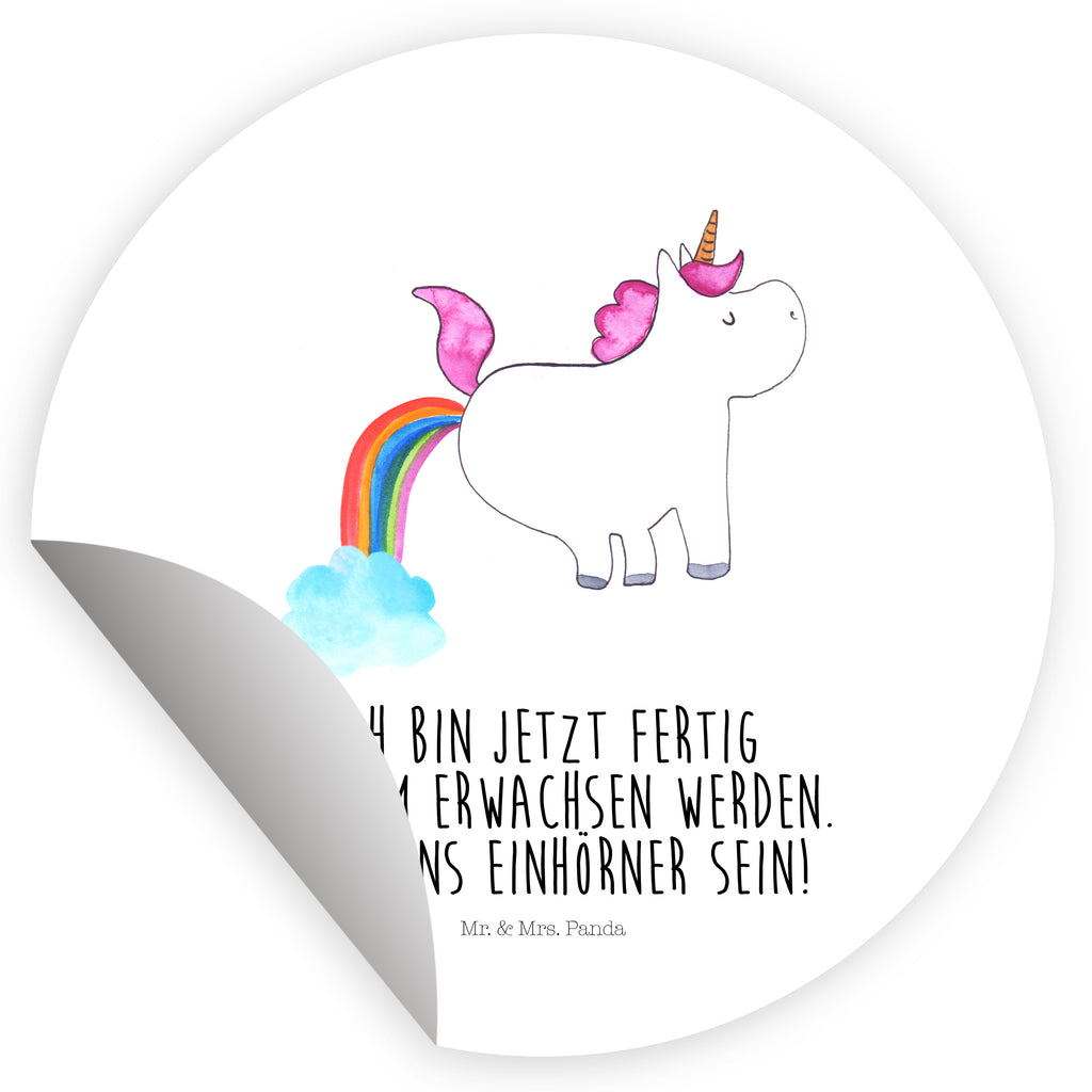 80mm Rund Aufkleber Einhorn Pupsend Sticker, Aufkleber, Etikett, Einhorn, Einhörner, Einhorn Deko, Pegasus, Unicorn, Pups, Regenbogen, Glitzer, Einhornpower, Erwachsenwerden, Spaß, lustig, Freundin